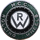 Rolling Wheels MCC motorcycle club badge from Jean-Francois Helias