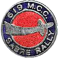Sabre motorcycle rally badge from Ted Trett