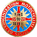 Sainte Cecile motorcycle rally badge from Jean-Francois Helias