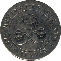 Salty Seamen motorcycle rally badge from Lone Wolf