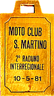 San Martino motorcycle rally badge from Jean-Francois Helias