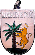 Sanremo motorcycle rally badge from Jean-Francois Helias