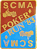 SCMA Poker motorcycle run badge from Jean-Francois Helias