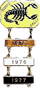 Scorpio motorcycle rally badge from Jean-Francois Helias