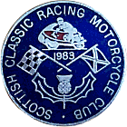 Scottish Classic Racing motorcycle race badge from Jean-Francois Helias