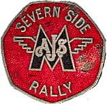 AJS Matchless Severn Side motorcycle rally badge from Lone Wolf