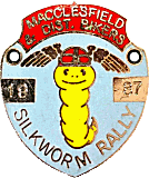 Silkworm motorcycle rally badge from Jean-Francois Helias