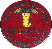 Silkworm motorcycle rally badge from Tony Graves