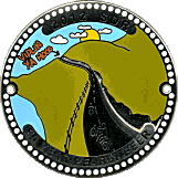 Simmer Dim motorcycle rally badge from Dave Cooper