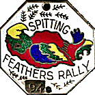 Spitting Feathers motorcycle rally badge from Phil Drackley