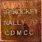 Sprocket motorcycle rally badge from Nigel Woodthorpe