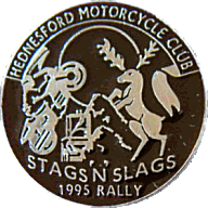 Stags N Slags motorcycle rally badge