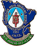 Ste Agathe des Monts motorcycle rally badge from Jean-Francois Helias