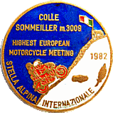 Stella Alpina motorcycle rally badge
