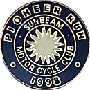Pioneer motorcycle run badge from Jean-Francois Helias