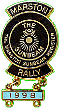 Sunbeam Marston motorcycle rally badge from Jean-Francois Helias