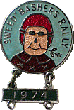 Sweed Bashers motorcycle rally badge from Paul Mullis