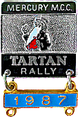Tartan motorcycle rally badge from Jean-Francois Helias