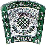 Thistle motorcycle rally badge from Jan Heiland