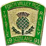 Thistle motorcycle rally badge from Ted Trett