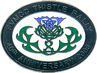 Thistle motorcycle rally badge from Dave Cooper