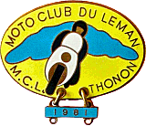 Thonon motorcycle rally badge from Jean-Francois Helias
