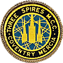 Three Spires MCC motorcycle club badge from Jean-Francois Helias