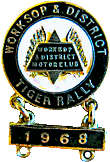 Tiger motorcycle rally badge from Jean-Francois Helias