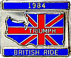 Triumph British Ride motorcycle run badge from Jean-Francois Helias
