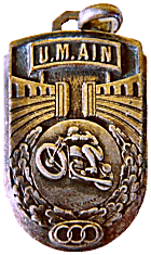 UM Ain motorcycle rally badge from Jean-Francois Helias