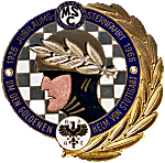 Um Den Goldenen Helm motorcycle rally badge from Jean-Francois Helias