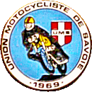 UM Savoie motorcycle rally badge from Jean-Francois Helias