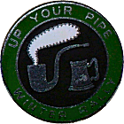 Up Your Pipe motorcycle rally badge from Nigel Woodthorpe