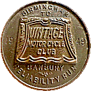 VMCC Birmingham to Banbury motorcycle run badge from Jean-Francois Helias