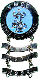 VMCC Levis Cup Trial motorcycle run badge from Jean-Francois Helias