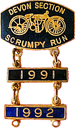VMCC Scrumpy motorcycle run badge from Jean-Francois Helias