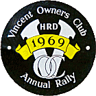 Vincent OC Annual motorcycle rally badge from Jean-Francois Helias