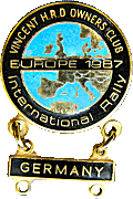 Vincent OC Inter motorcycle rally badge from Jean-Francois Helias