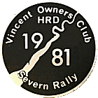 Vincent OC Severn motorcycle rally badge from Jean-Francois Helias