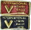 V Twin motorcycle rally badge from Terry Reynolds