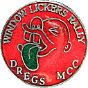 Window Lickers motorcycle rally badge from Jean-Francois Helias