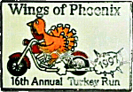 Wings of Phoenix motorcycle run badge from Jean-Francois Helias