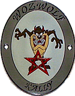 Wozwolf motorcycle rally badge from Nigel Woodthorpe