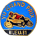 Yugoslavia GP motorcycle race badge from Jean-Francois Helias