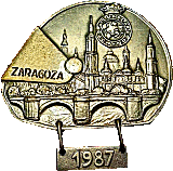 Zaragoza motorcycle rally badge from Jean-Francois Helias