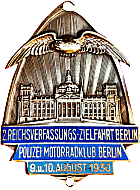 Zielfahrt Berlin motorcycle rally badge from Jean-Francois Helias