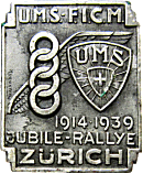 Zurich motorcycle rally badge from Jean-Francois Helias