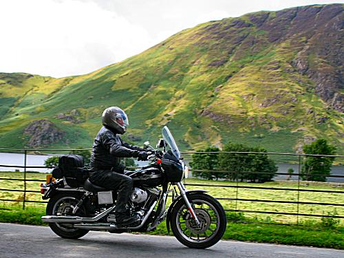 Bob and bike in motion